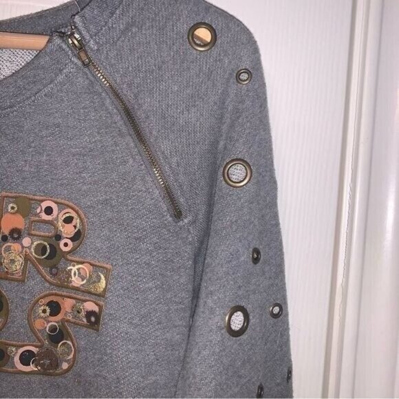 Disney Parks Star Wars Stem Punk Gray Pullover Zipper Accent Sweater Size XS - Picture 3 of 7